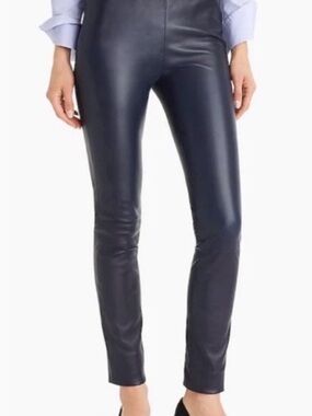 JCrew Leather Legging Pants - Black